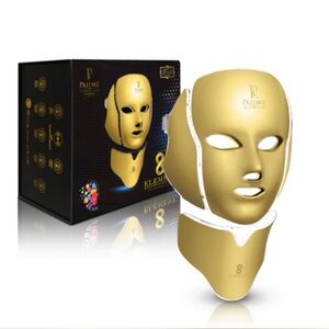 LED Facial Mask with Neckpiece - Gold